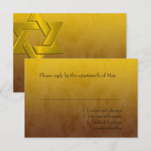 Bar Mitzvah Stylish Yellow Star of David Ombre