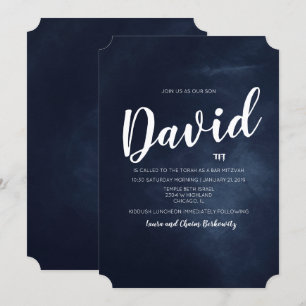 Bar Mitzvah Watercolor Invitation