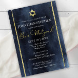 Bar Mitzvah Watercolor Invitation | Abstract Blue<br><div class="desc">Uncover a world of creativity in our definitive guide to Mitzvah Bar invitations: "Unveiling Navy Blue Watercolor Magic". Be inspired by the deep allure of navy blues combined with delicate watercolor technique, perfect for a unique, memorable invite to your child's special day. Learn how to design, create, and send an...</div>