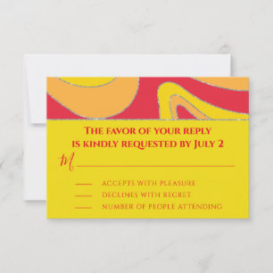 Bar or Bat Mitzvah RSVP Silvery Waves Card