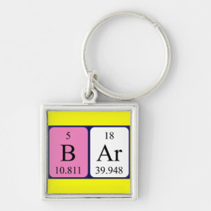 Bar periodic table keyring