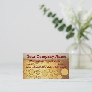 Bar, Restaurant Loyalty Punch Card Business Cards
