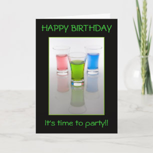 Bar Shots, Happy Birthday! Card
