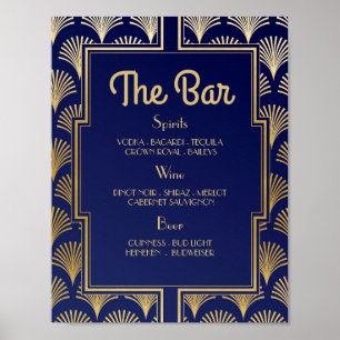 Bar Sign Wedding Reception 1920s Twenties Art Deco