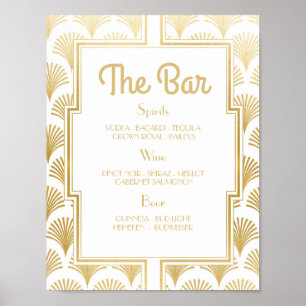 Bar Sign Wedding Reception 1920s Twenties Art Deco