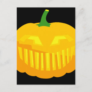 Bar Teeth Jack-O-'Lantern Postcard