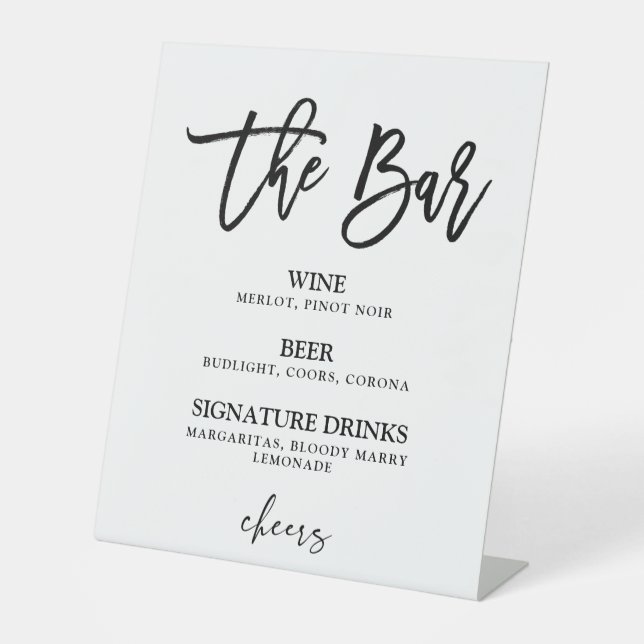 Bar wedding sign (Front)
