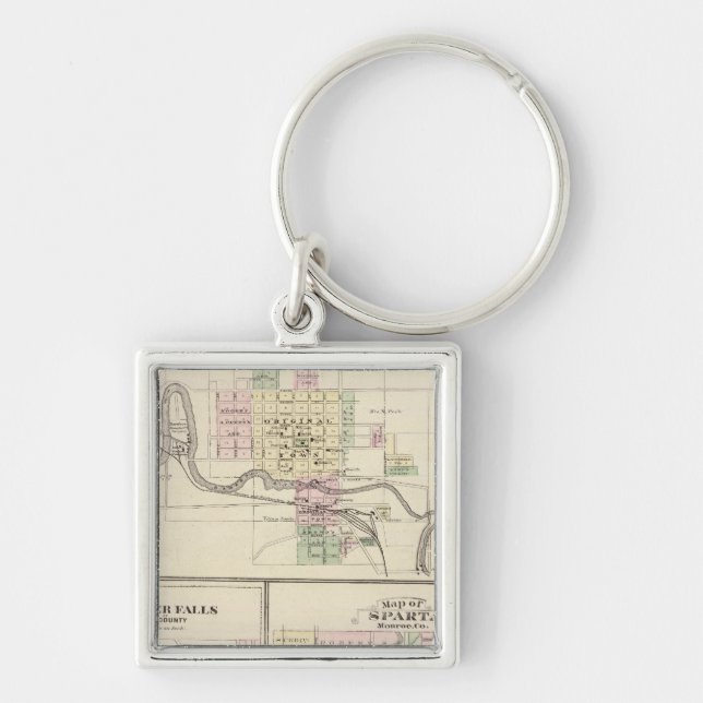 Baraboo, Black River Falls and Sparta Key Ring (Front)