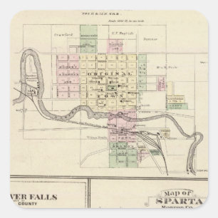 Baraboo, Black River Falls and Sparta Square Sticker