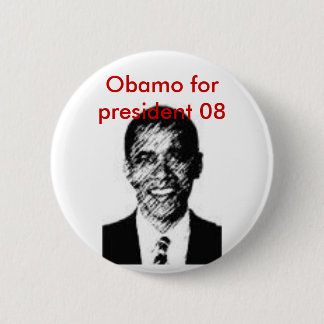 barack7, Obamo for president 08 6 Cm Round Badge