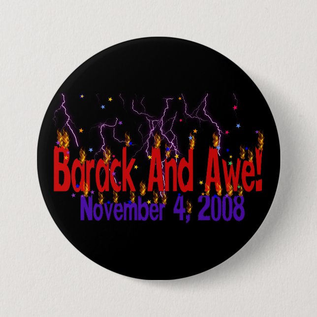 Barack and Awe 7.5 Cm Round Badge (Front)