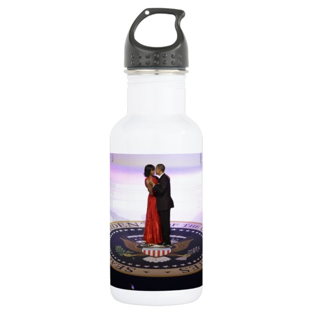 Barack and Michelle Obama 532 Ml Water Bottle (Front)