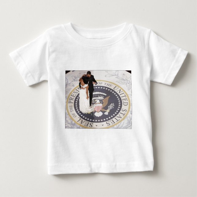 Barack and Michelle Obama Baby T-Shirt (Front)