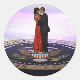 Barack and Michelle Obama Classic Round Sticker