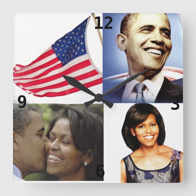BARACK AND MICHELLE OBAMA clock (Front)