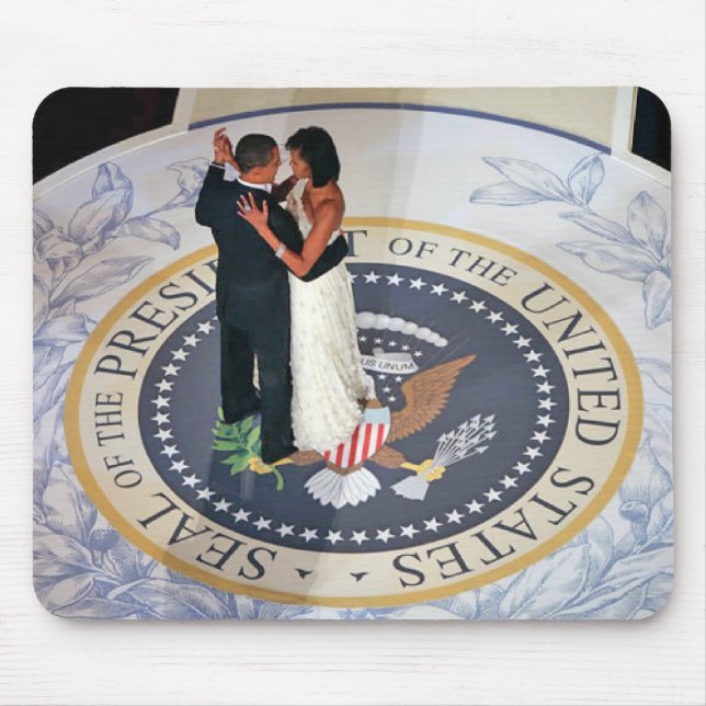 Barack and Michelle Obama dancing Inaugural Ball Mouse Pad (Front)
