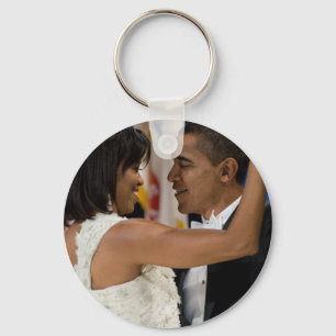 Barack and Michelle Obama Key Ring