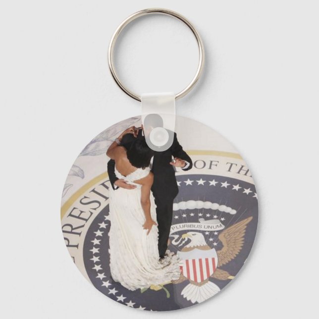 Barack and Michelle Obama Key Ring (Front)