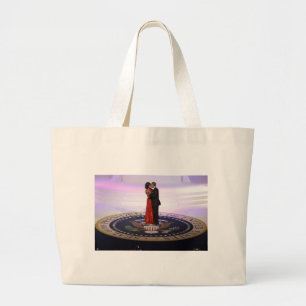 Barack and Michelle Obama Large Tote Bag