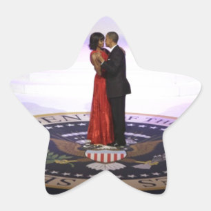 Barack and Michelle Obama Star Sticker