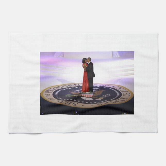 Barack and Michelle Obama Tea Towel (Horizontal)