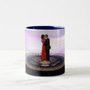 Barack and Michelle Obama Two-Tone Coffee Mug