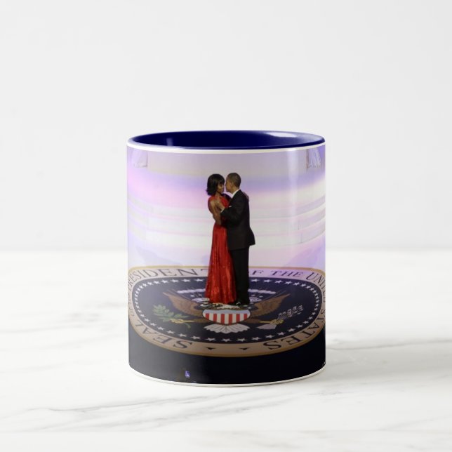 Barack and Michelle Obama Two-Tone Coffee Mug (Center)