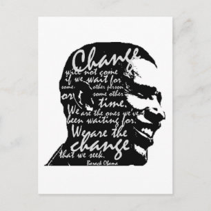 Barack Change Postcard