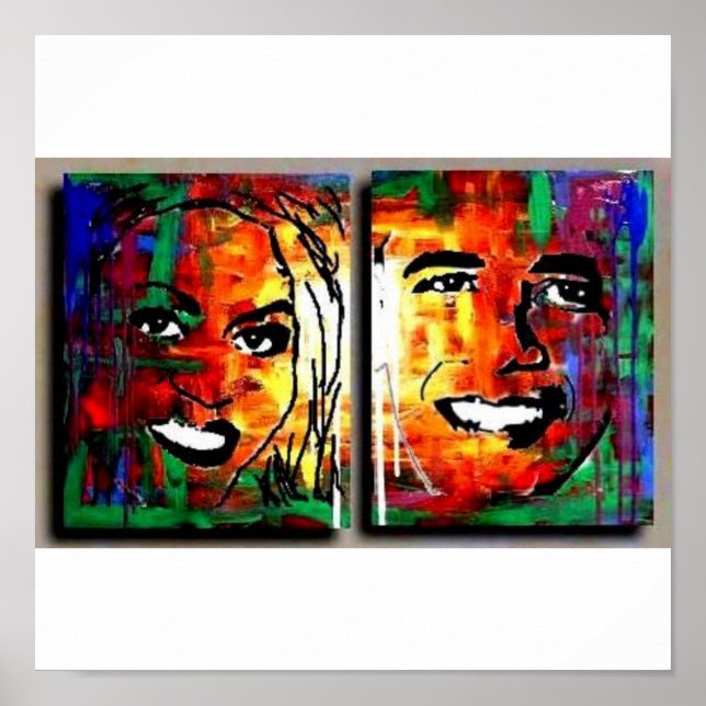 BARACK MICHELLE OBAMA BLACK PRESIDENT FIRST LADY POSTER (Front)