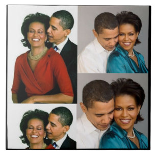 BARACK & MICHELLE OBAMA CERAMIC TILE