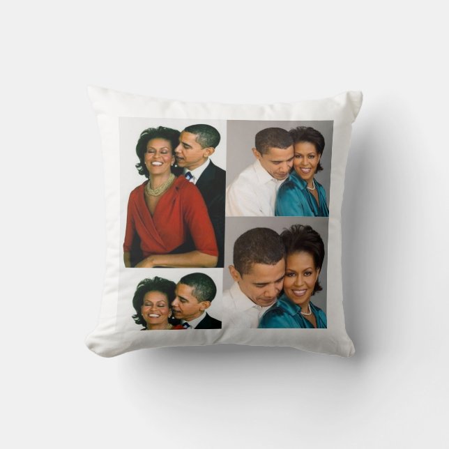 BARACK & MICHELLE OBAMA CUSHION (Front)