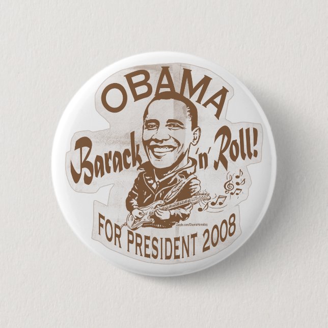 Barack N' Roll Homeboy Button  (Front)