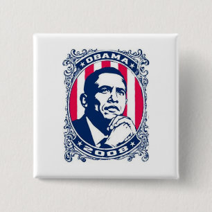 Barack Obama 15 Cm Square Badge
