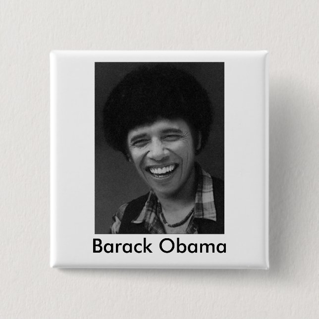 Barack Obama 15 Cm Square Badge (Front)
