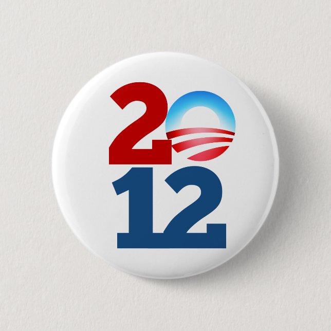 Barack Obama 2012 6 Cm Round Badge (Front)