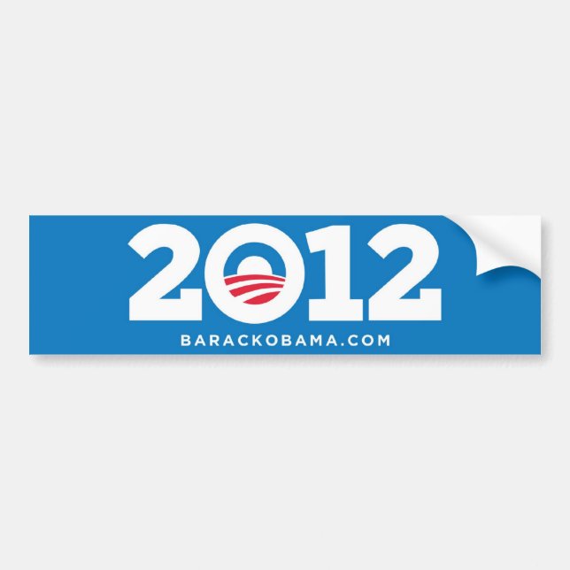 Barack Obama 2012 (Blue) Bumper Sticker (Front)