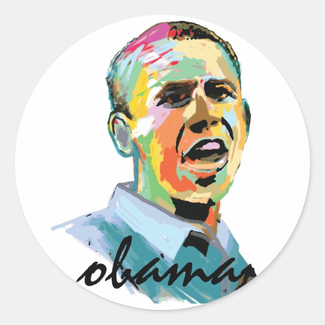 Barack Obama 2012 Classic Round Sticker (Front)