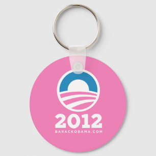 Barack Obama 2012 "O" Logo (Pink) Key Ring