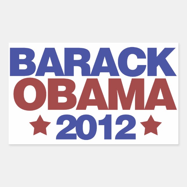 Barack Obama 2012 Rectangular Sticker (Front)