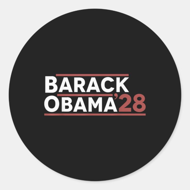 Barack Obama 2028  Classic Round Sticker (Front)