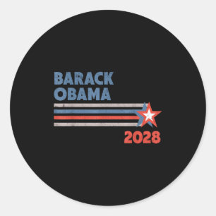 Barack Obama 2028 For President Patriotic Campaign Classic Round Sticker