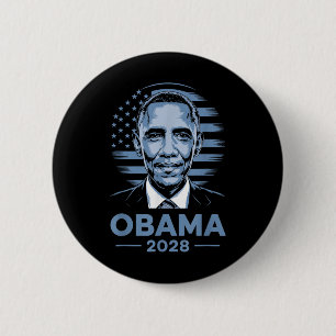 Barack Obama 2028 Obama 2028 4th Of July Retro 6 Cm Round Badge