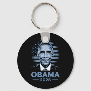 Barack Obama 2028 Obama 2028 4th Of July Retro  Key Ring