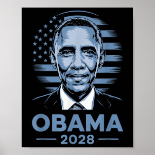 Barack Obama 2028 Obama 2028 4th Of July Retro Poster