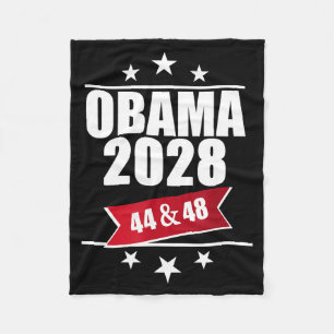 Barack Obama 2028 President American Flag Pro Obam Fleece Blanket