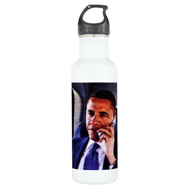 BARACK OBAMA, 44TH AMERICAN PRESIDENT jug 710 Ml Water Bottle (Front)