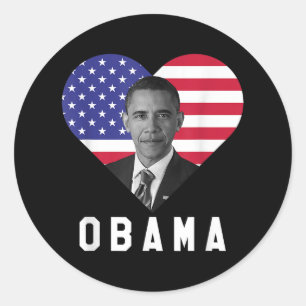Barack Obama 44th Usa President I Love Obama Classic Round Sticker