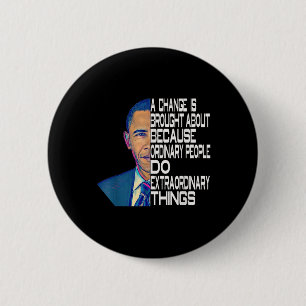 Barack Obama 44th Usa President Political Quotes 6 Cm Round Badge