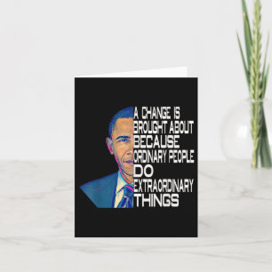 Barack Obama 44th Usa President Political Quotes Card