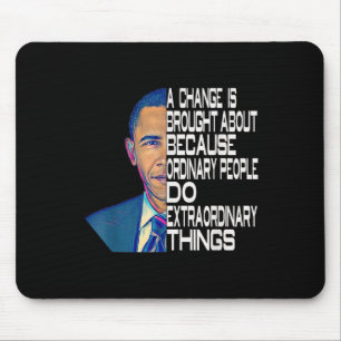 Barack Obama 44th Usa President Political Quotes Mouse Pad